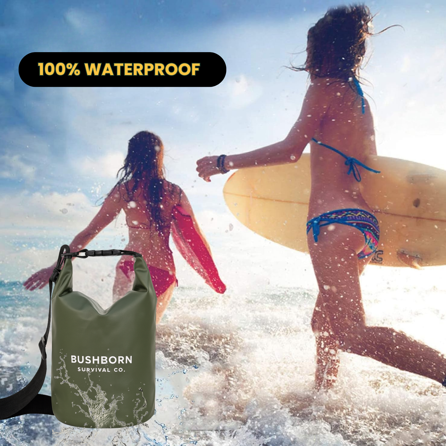 Bushborn 3L Dry Bag - Green