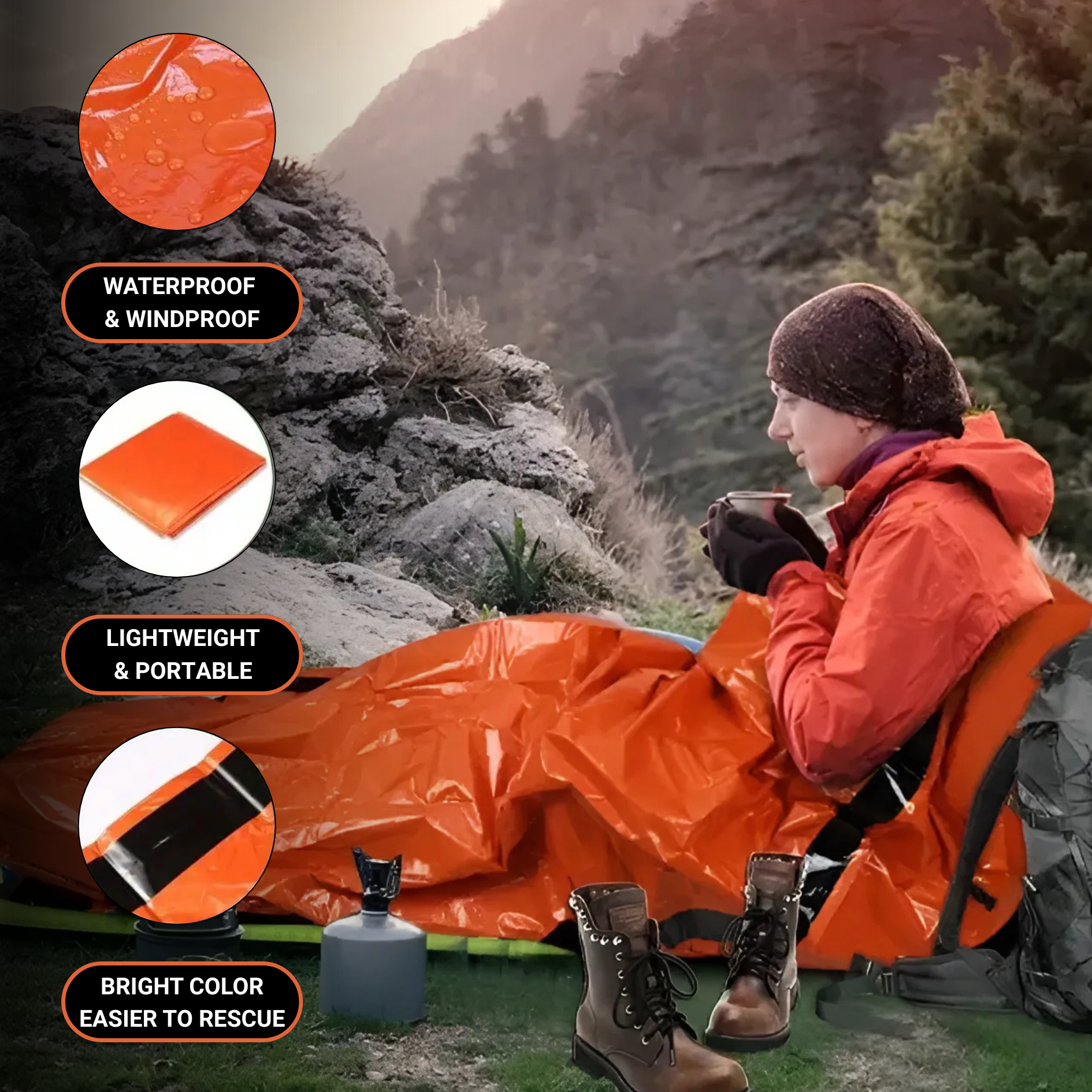 Emergency Bivy Bag - Orange