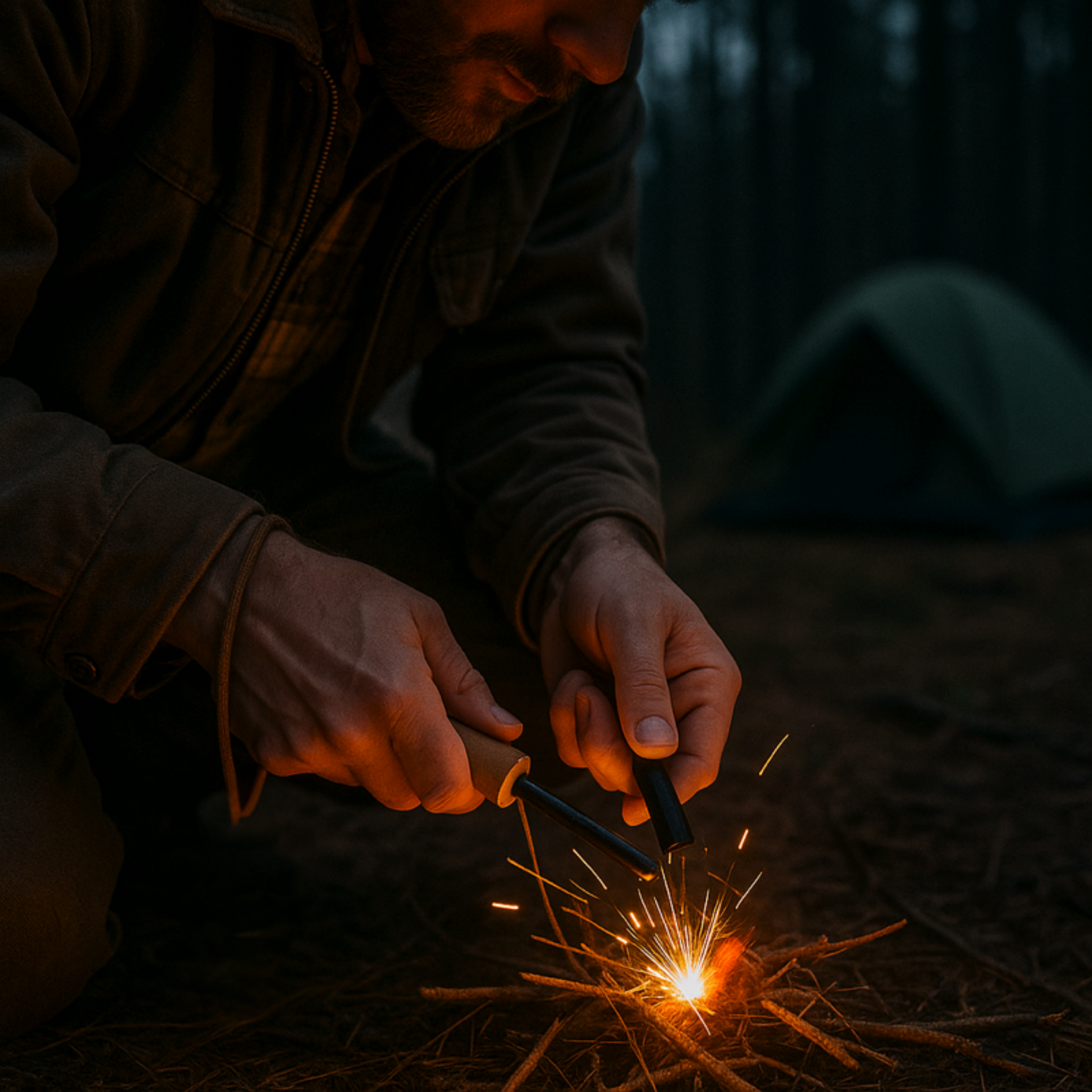 Firestarter Kit - Flint Rod & Blowpipe