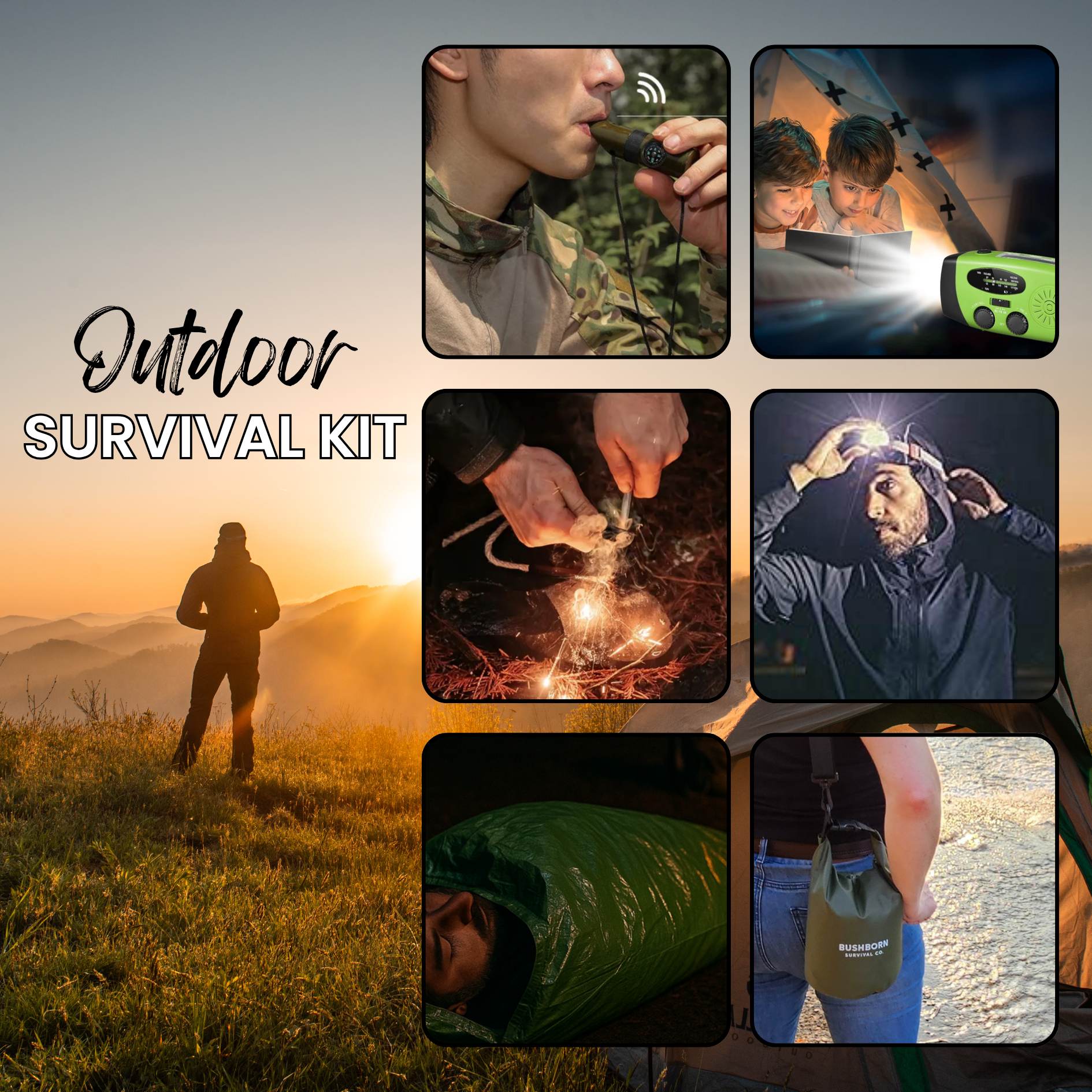 Bushborn Survival Kit - Tactical Green