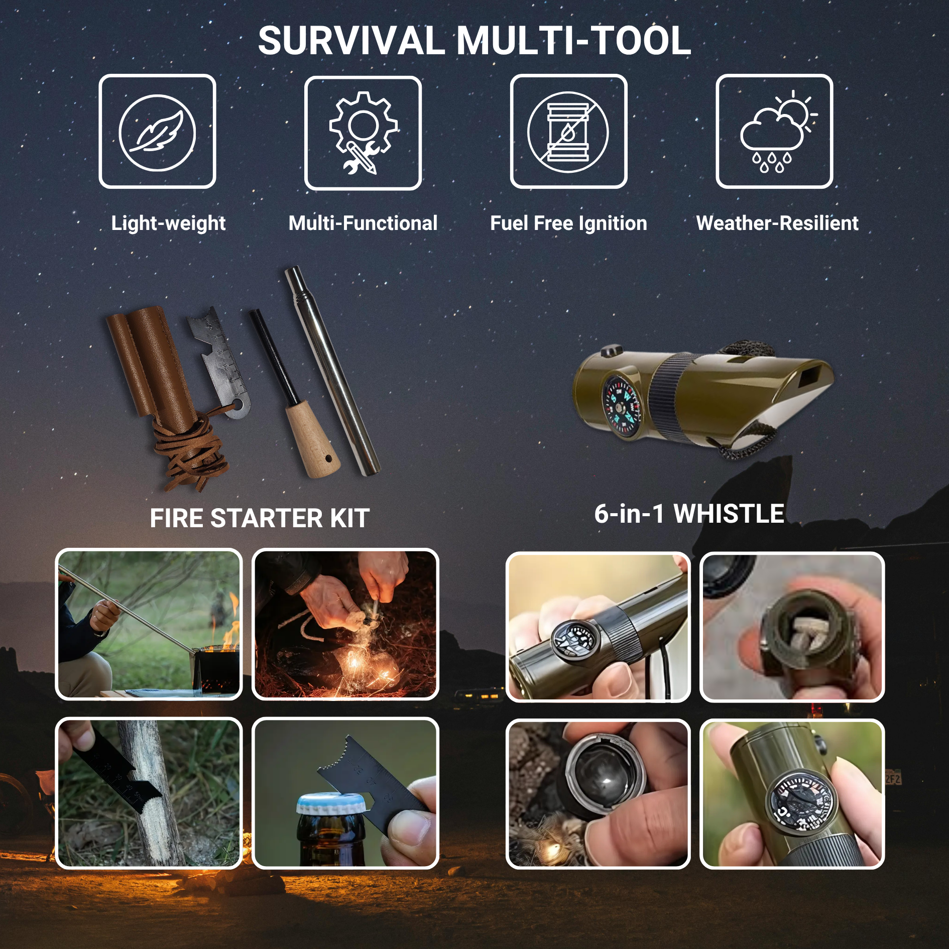 Bushborn Survival Kit - Emergency Red