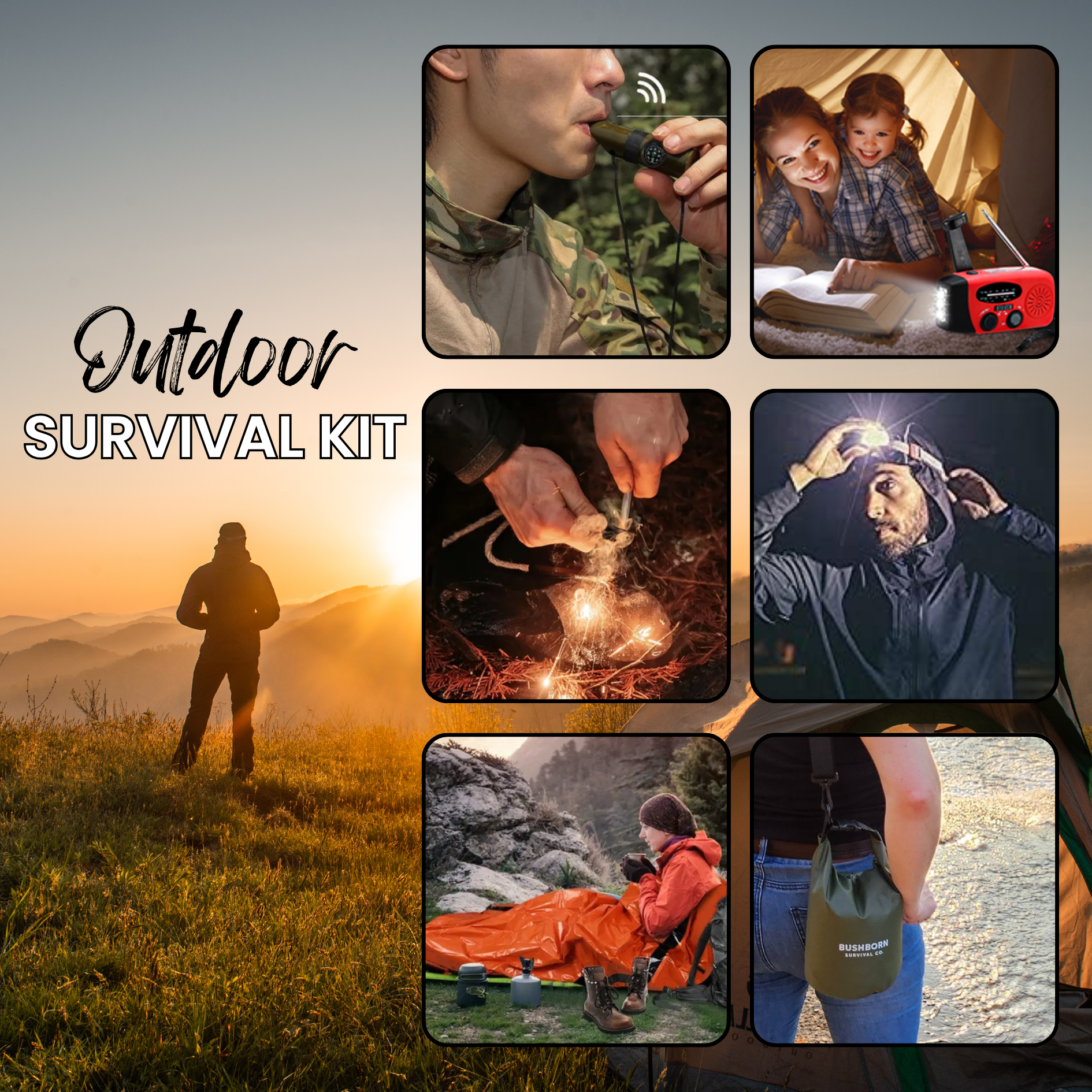 Bushborn Survival Kit - Emergency Red