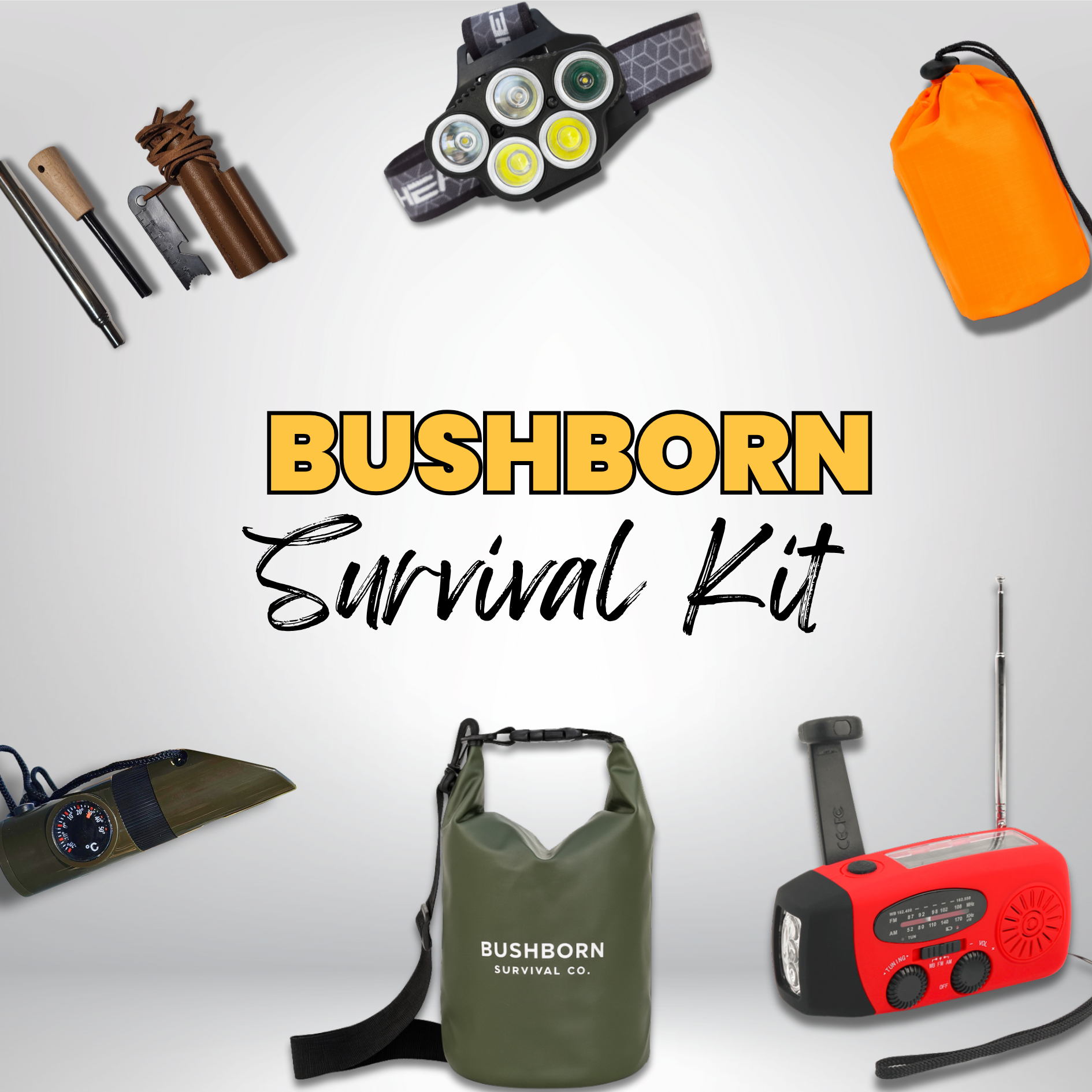 Bushborn Survival Kit - Emergency Red