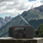 Hand Crank Radio Emergency Power Bank with Light - 2000mAh