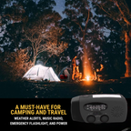 Hand Crank Radio Emergency Power Bank with Light - 2000mAh