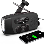 Hand Crank Radio Emergency Power Bank with Light - 2000mAh
