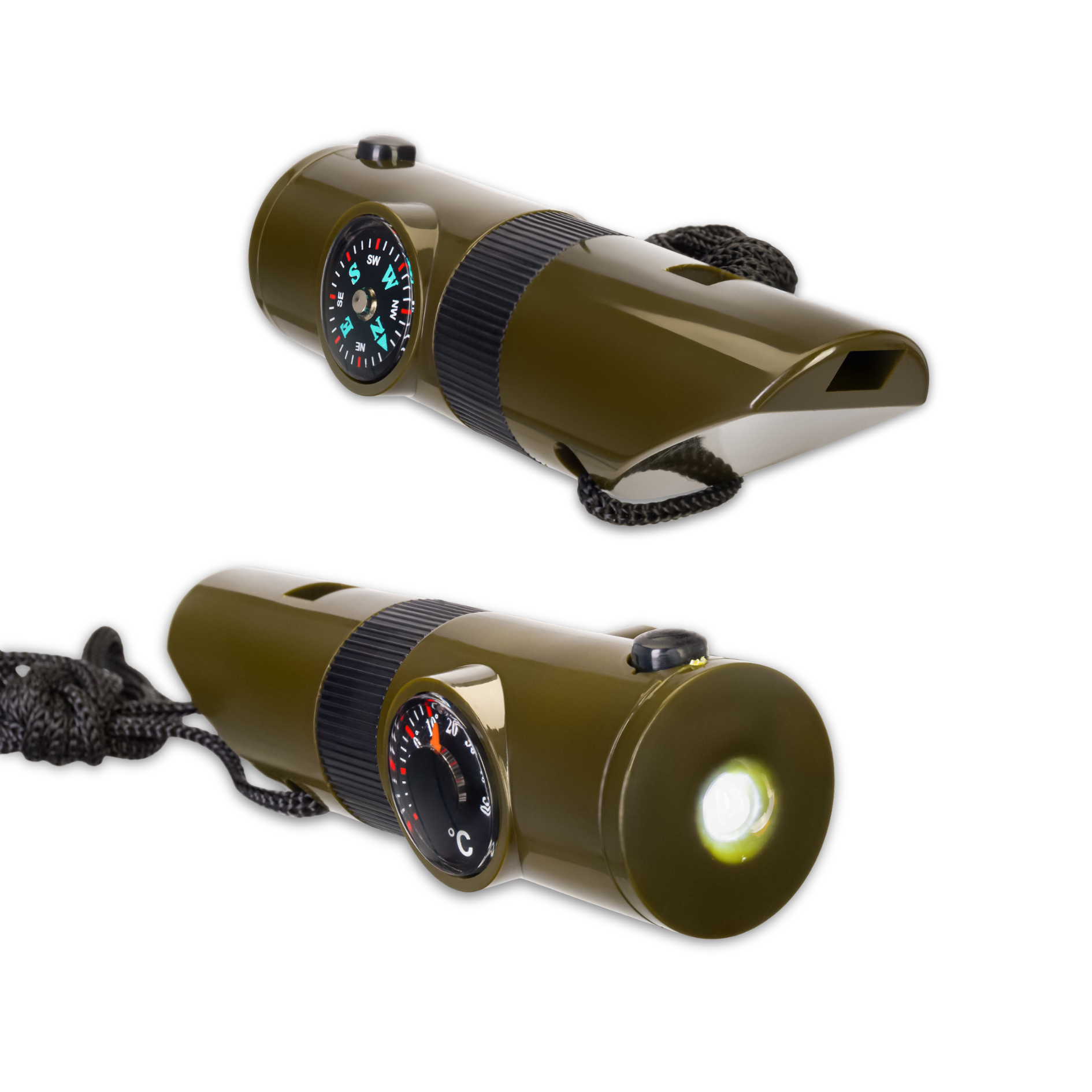 Survival Whistle 7-in-1 Multitool